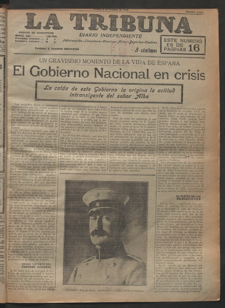 Miniatura de La Tribuna del 4 de octubre de 1918