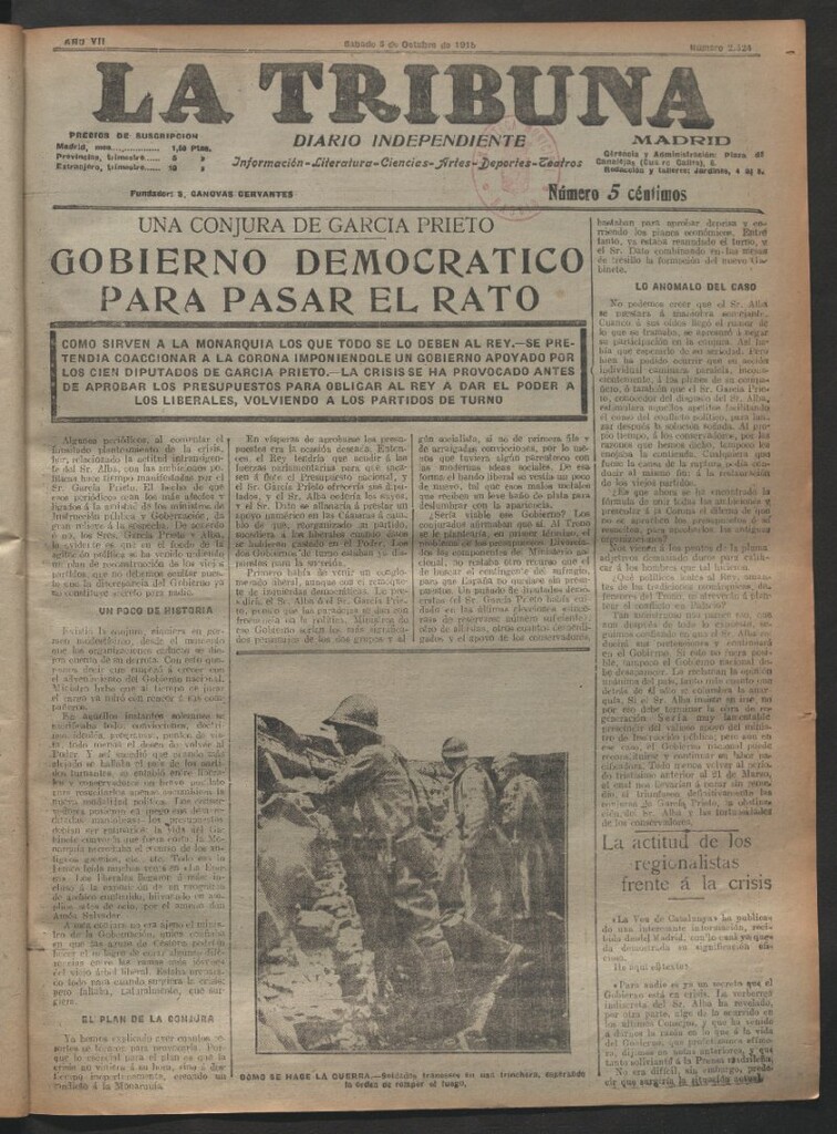 Miniatura de La Tribuna del 5 de octubre de 1918