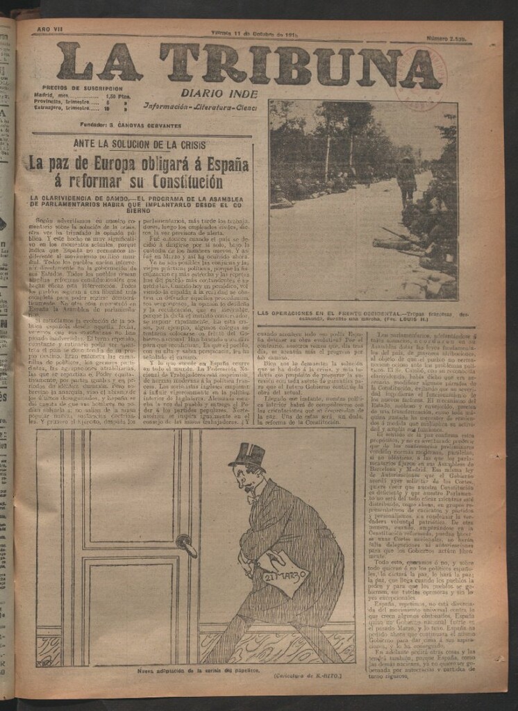 Miniatura de La Tribuna del 11 de octubre de 1918