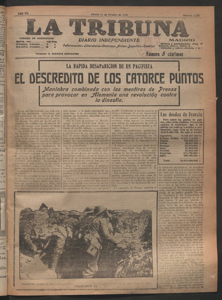 Miniatura de La Tribuna del 19 de octubre de 1918
