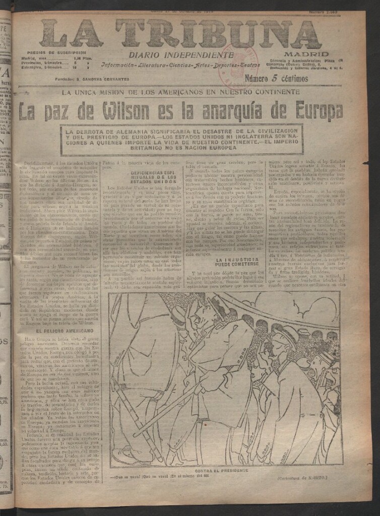 Miniatura de La Tribuna del 21 de octubre de 1918