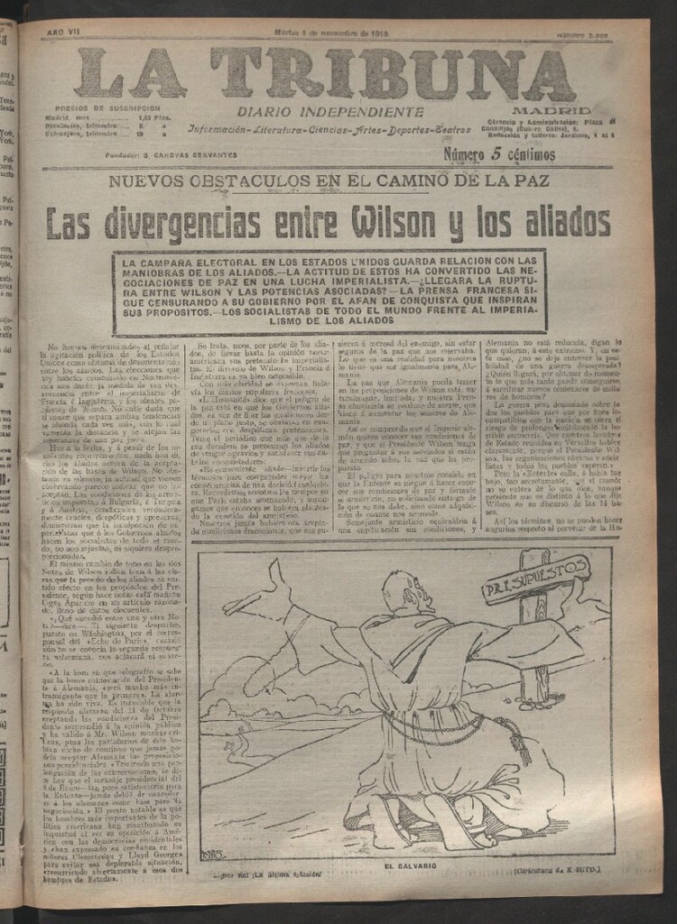 Miniatura de La Tribuna del 5 de noviembre de 1918