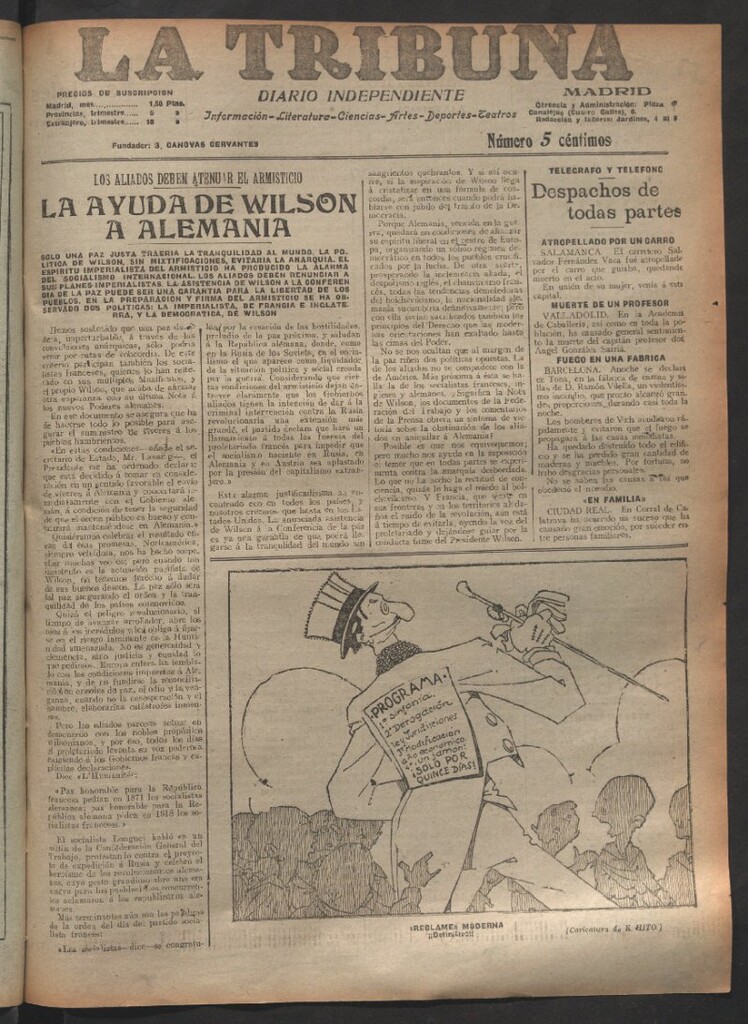 Miniatura de La Tribuna del 15 de noviembre de 1918