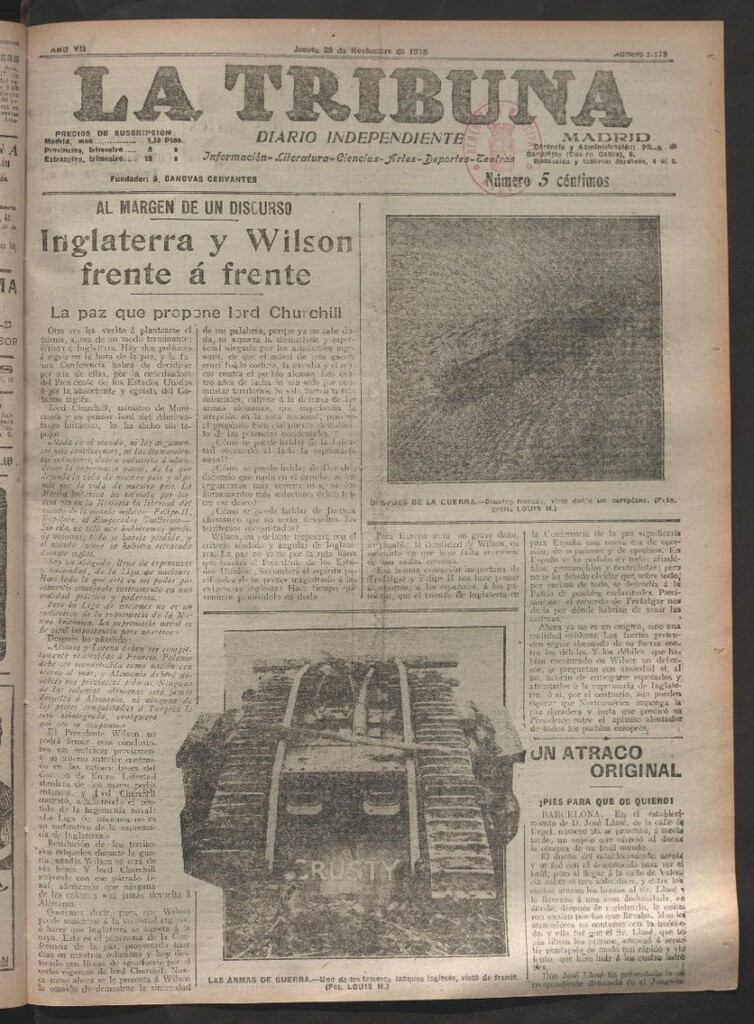 Miniatura de La Tribuna del 28 de noviembre de 1918