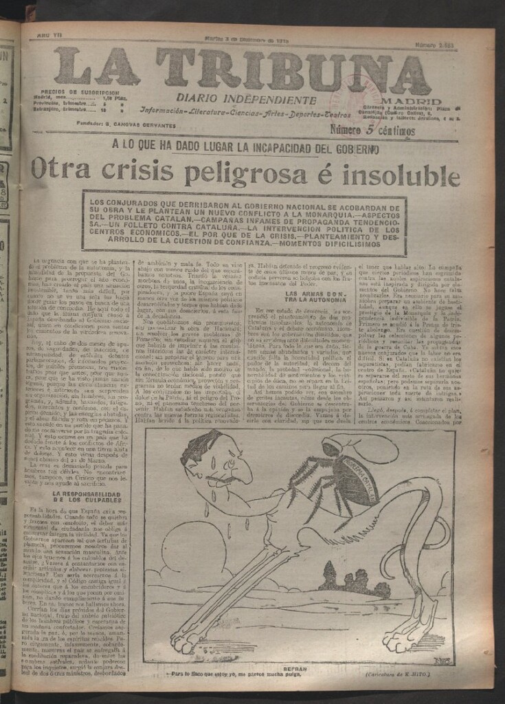 Miniatura de La Tribuna del 3 de diciembre de 1918