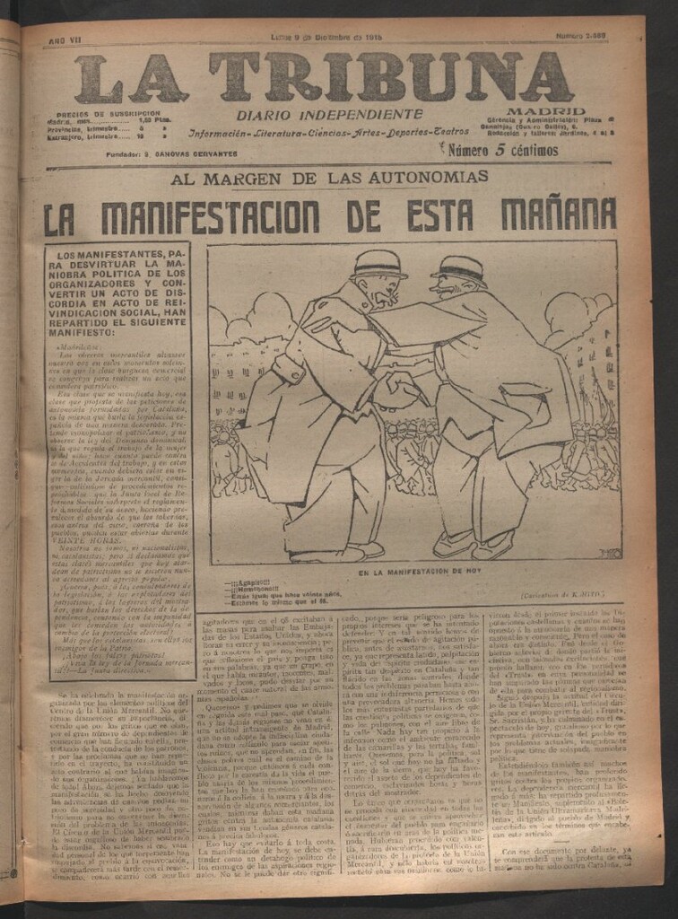 Miniatura de La Tribuna del 9 de diciembre de 1918