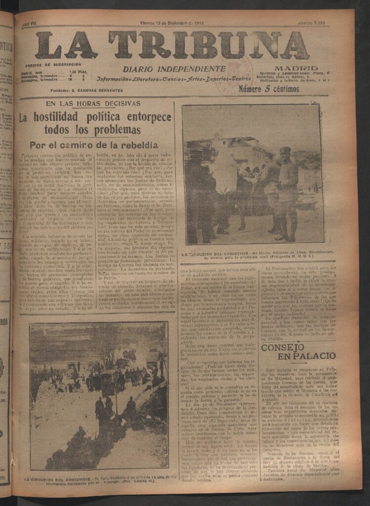 Miniatura de La Tribuna del 13 de diciembre de 1918