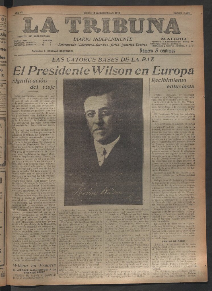 Miniatura de La Tribuna del 14 de diciembre de 1918