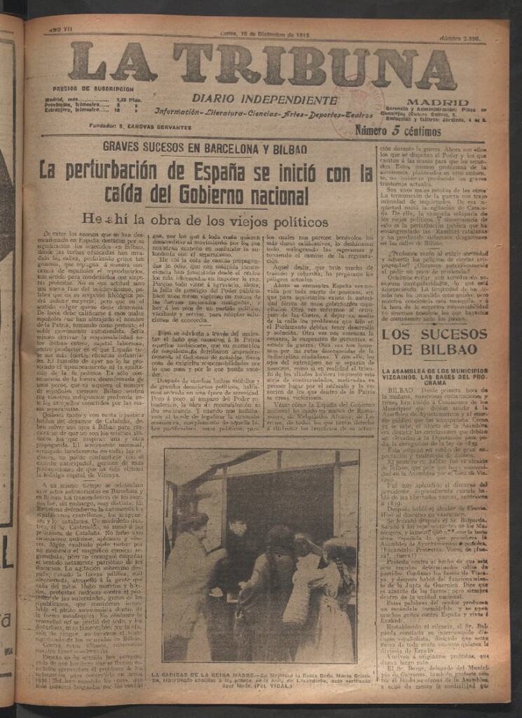 Miniatura de La Tribuna del 16 de diciembre de 1918