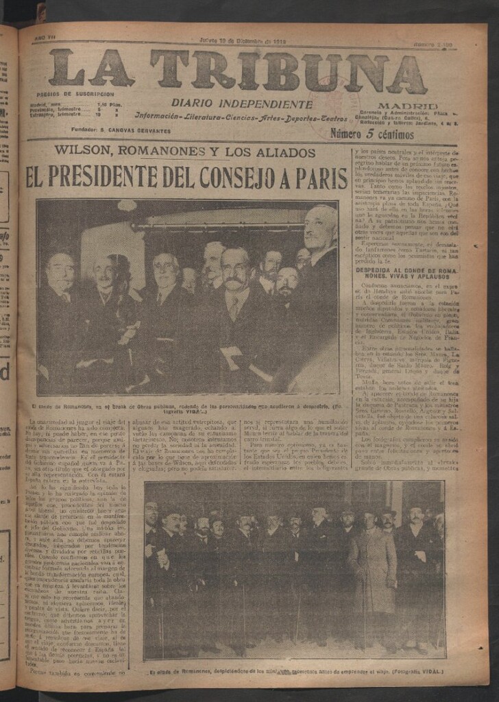 Miniatura de La Tribuna del 19 de diciembre de 1918