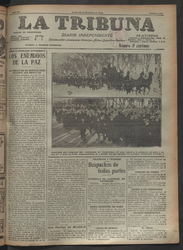 Miniatura de La Tribuna del 26 de diciembre de 1918