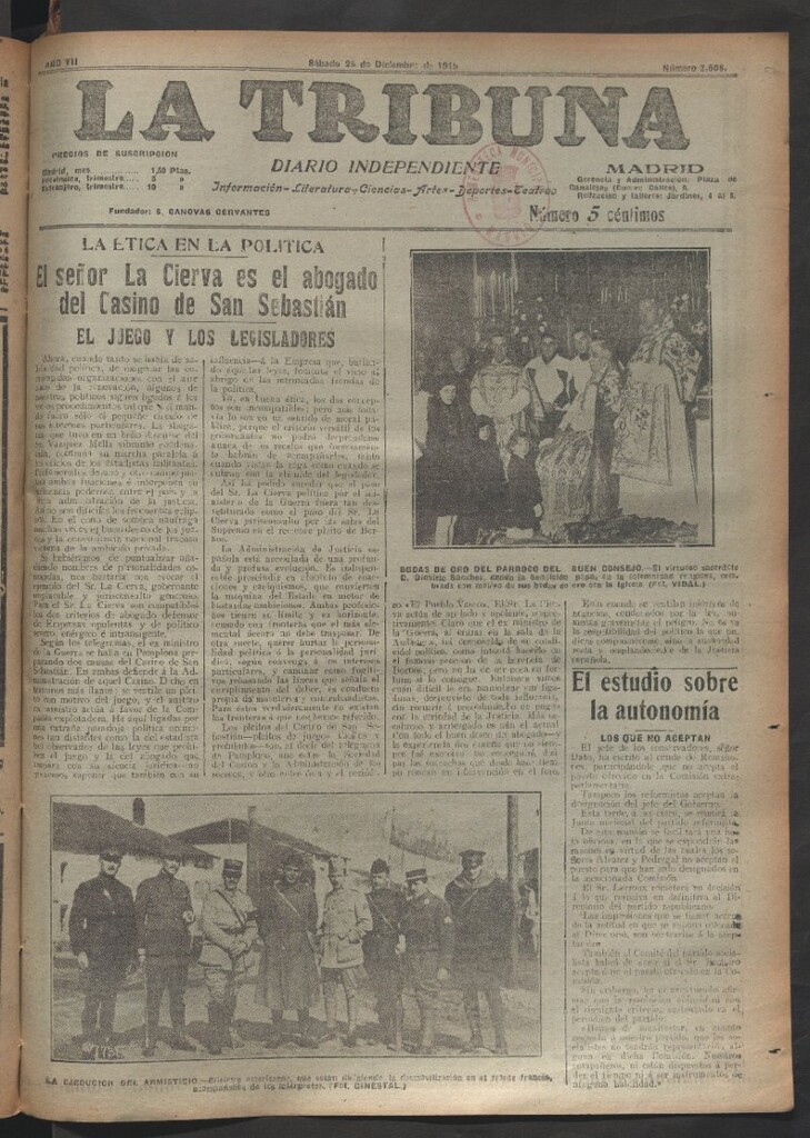 Miniatura de La Tribuna del 28 de diciembre de 1918
