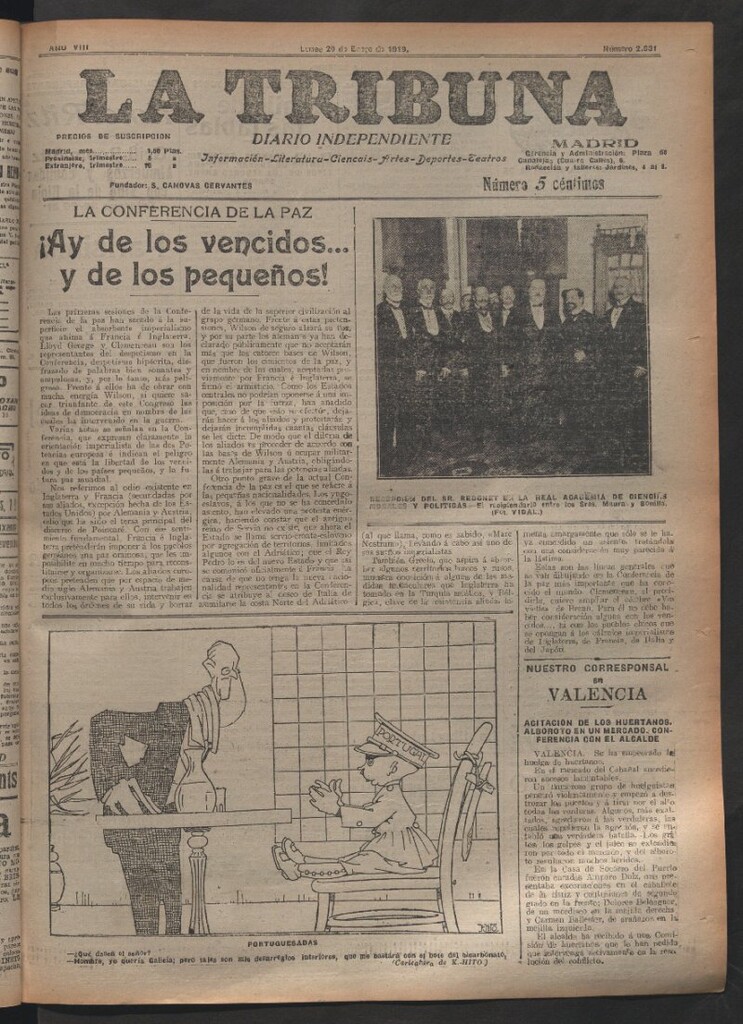 Miniatura de La Tribuna del 20 de enero de 1919