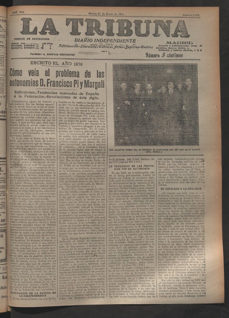 Miniatura de La Tribuna del 21 de enero de 1919