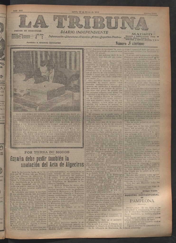 Miniatura de La Tribuna del 23 de enero de 1919