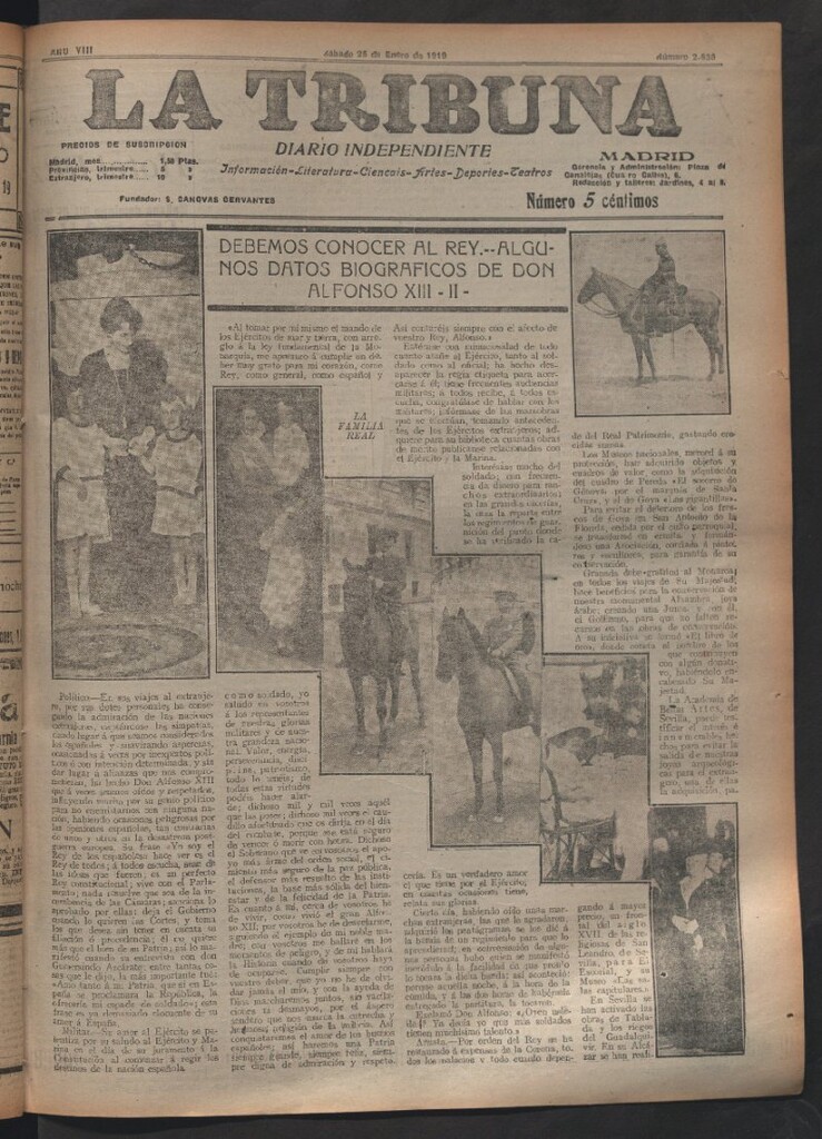 Miniatura de La Tribuna del 25 de enero de 1919