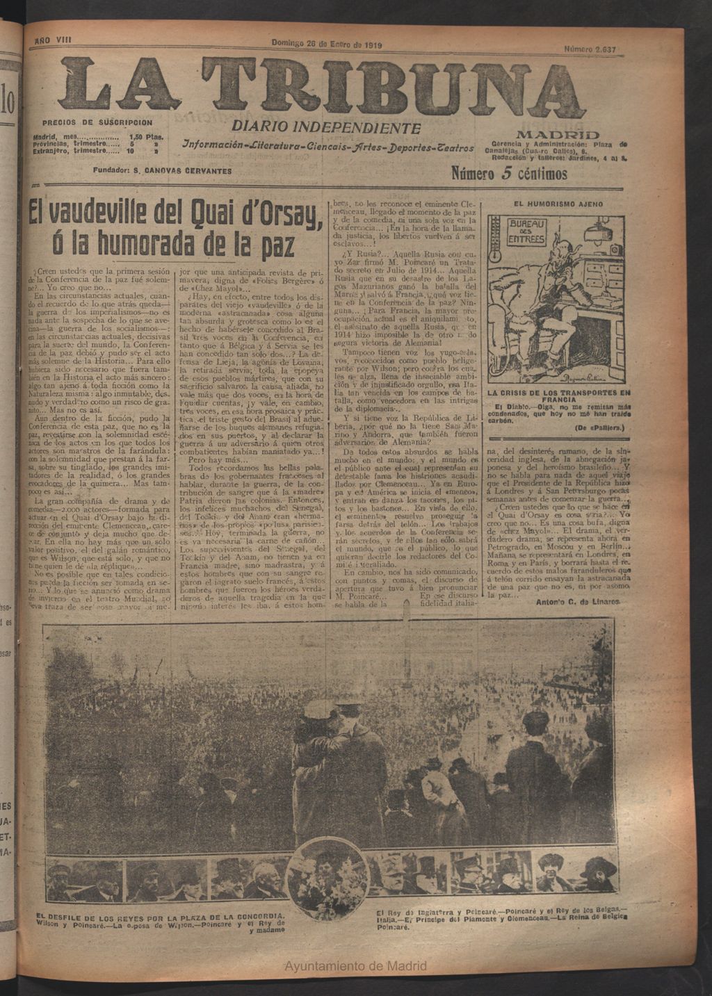 Miniatura de La Tribuna del 26 de enero de 1919