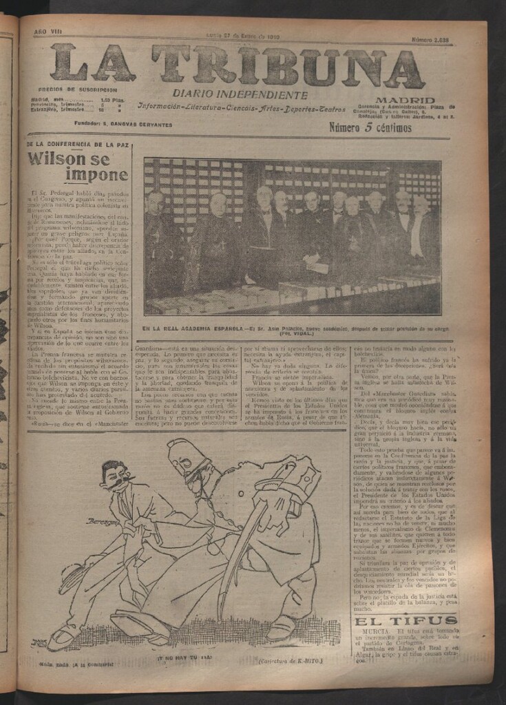 Miniatura de La Tribuna del 27 de enero de 1919