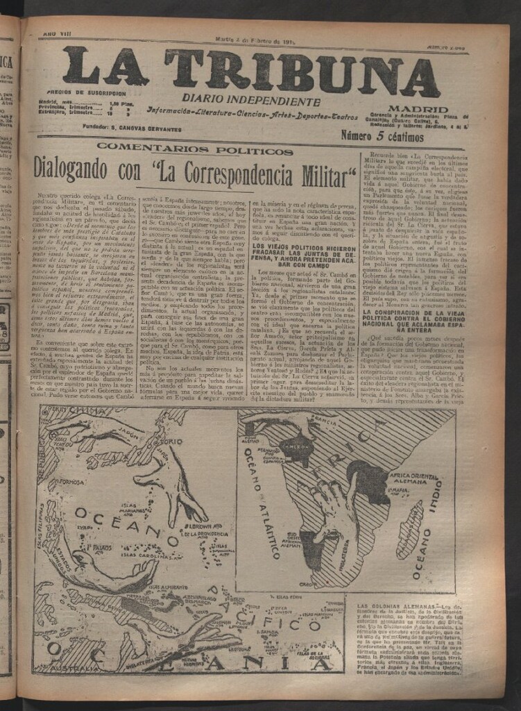 Miniatura de La Tribuna del 4 de febrero de 1919