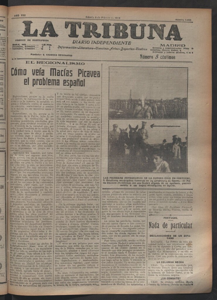 Miniatura de La Tribuna del 8 de febrero de 1919