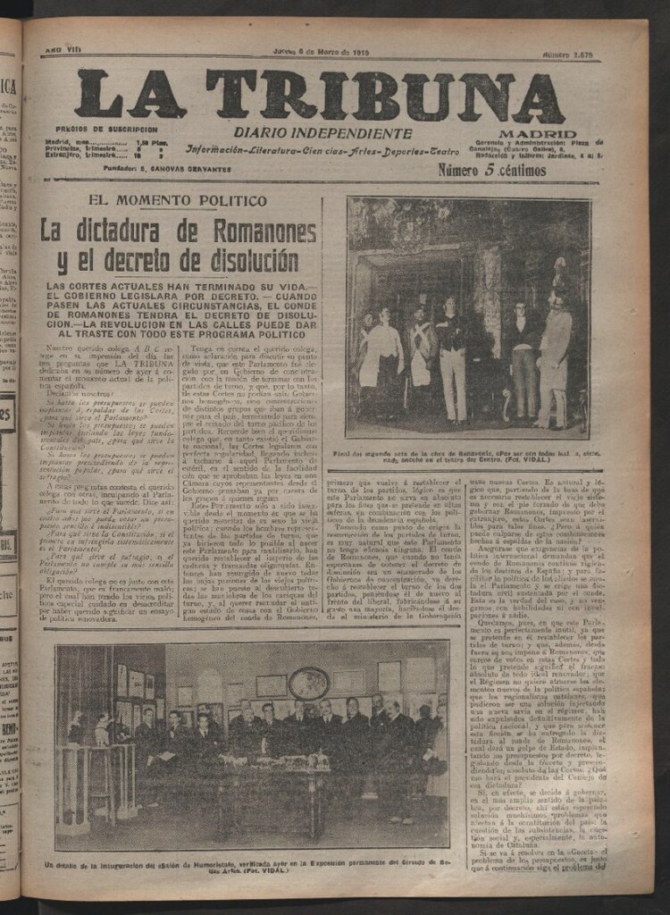 Miniatura de La Tribuna del 6 de marzo de 1919