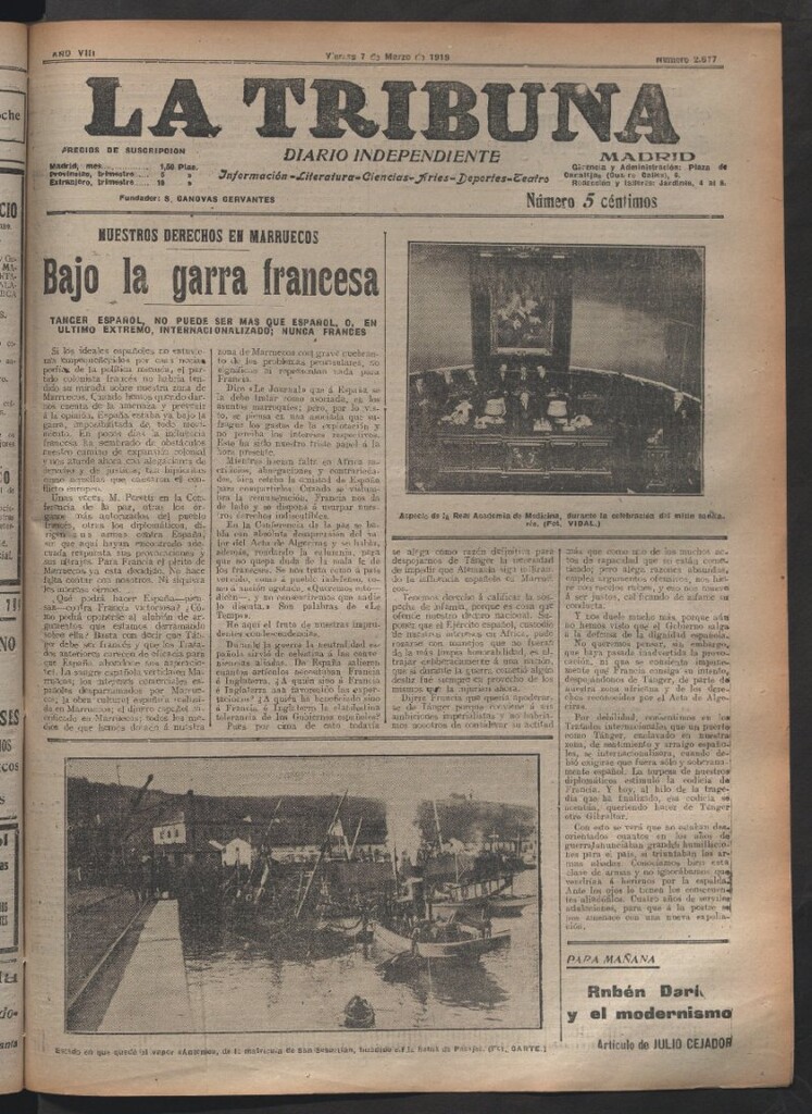 Miniatura de La Tribuna del 7 de marzo de 1919
