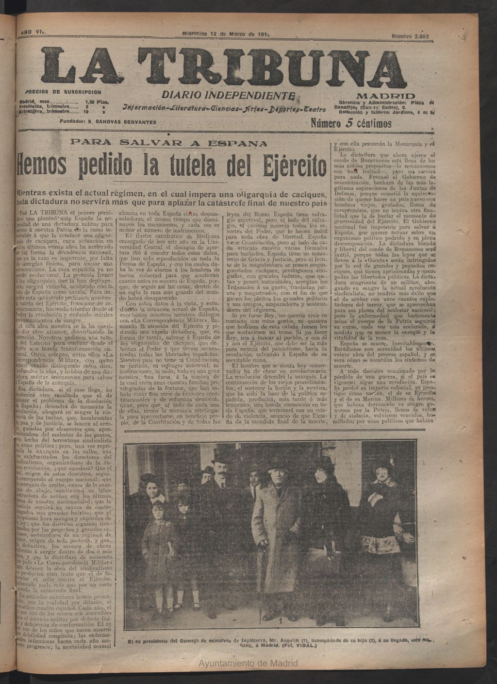 Miniatura de La Tribuna del 12 de marzo de 1919
