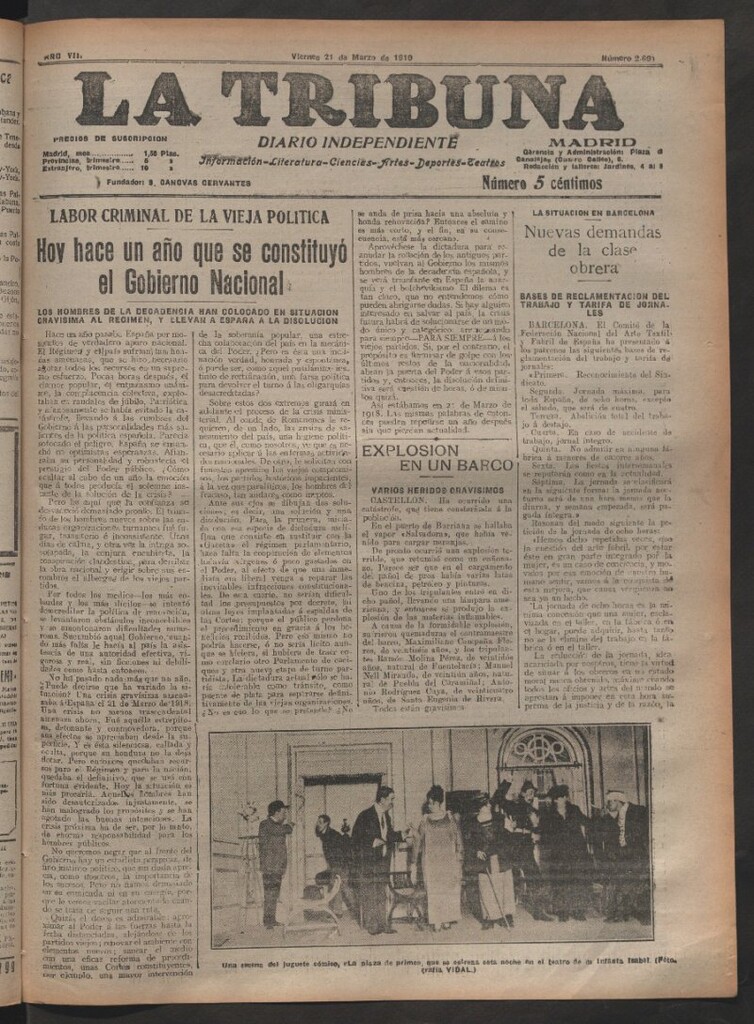 Miniatura de La Tribuna del 21 de marzo de 1919