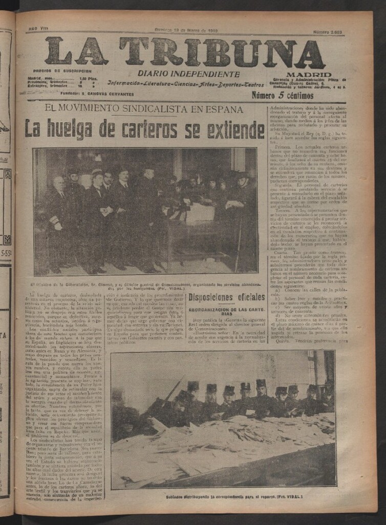 Miniatura de La Tribuna del 23 de marzo de 1919