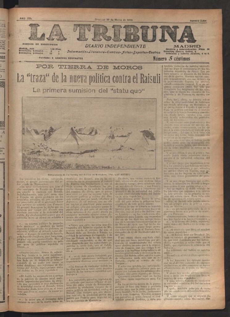 Miniatura de La Tribuna del 30 de marzo de 1919