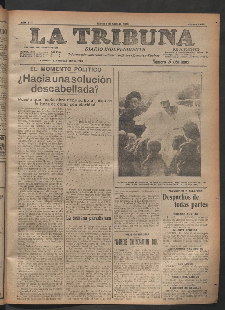 Miniatura de La Tribuna del 5 de abril de 1919