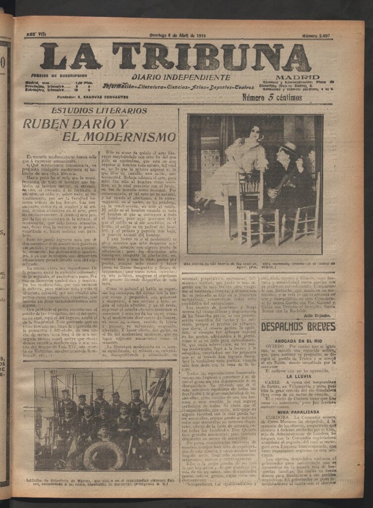 Miniatura de La Tribuna del 6 de abril de 1919