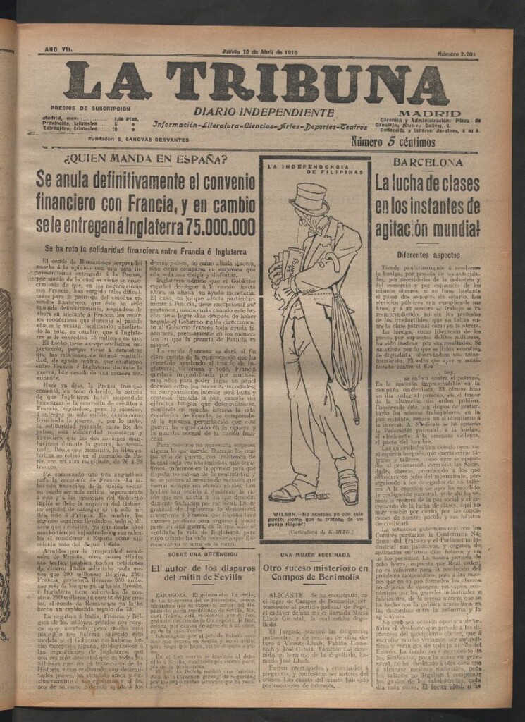Miniatura de La Tribuna del 10 de abril de 1919