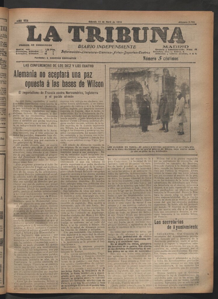 Miniatura de La Tribuna del 12 de abril de 1919