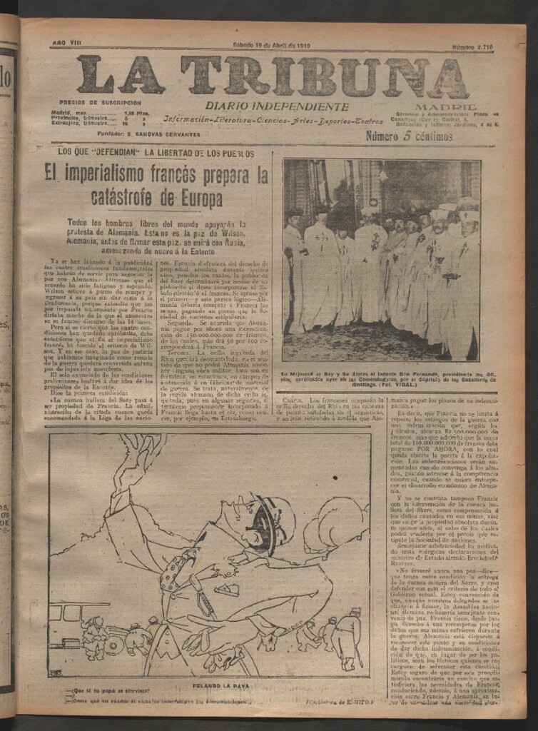 Miniatura de La Tribuna del 19 de abril de 1919