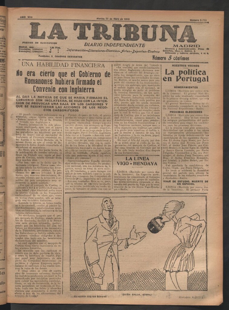 Miniatura de La Tribuna del 22 de abril de 1919
