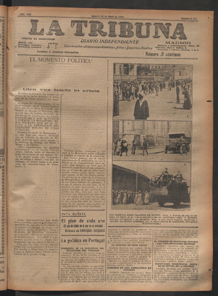 Miniatura de La Tribuna del 26 de abril de 1919