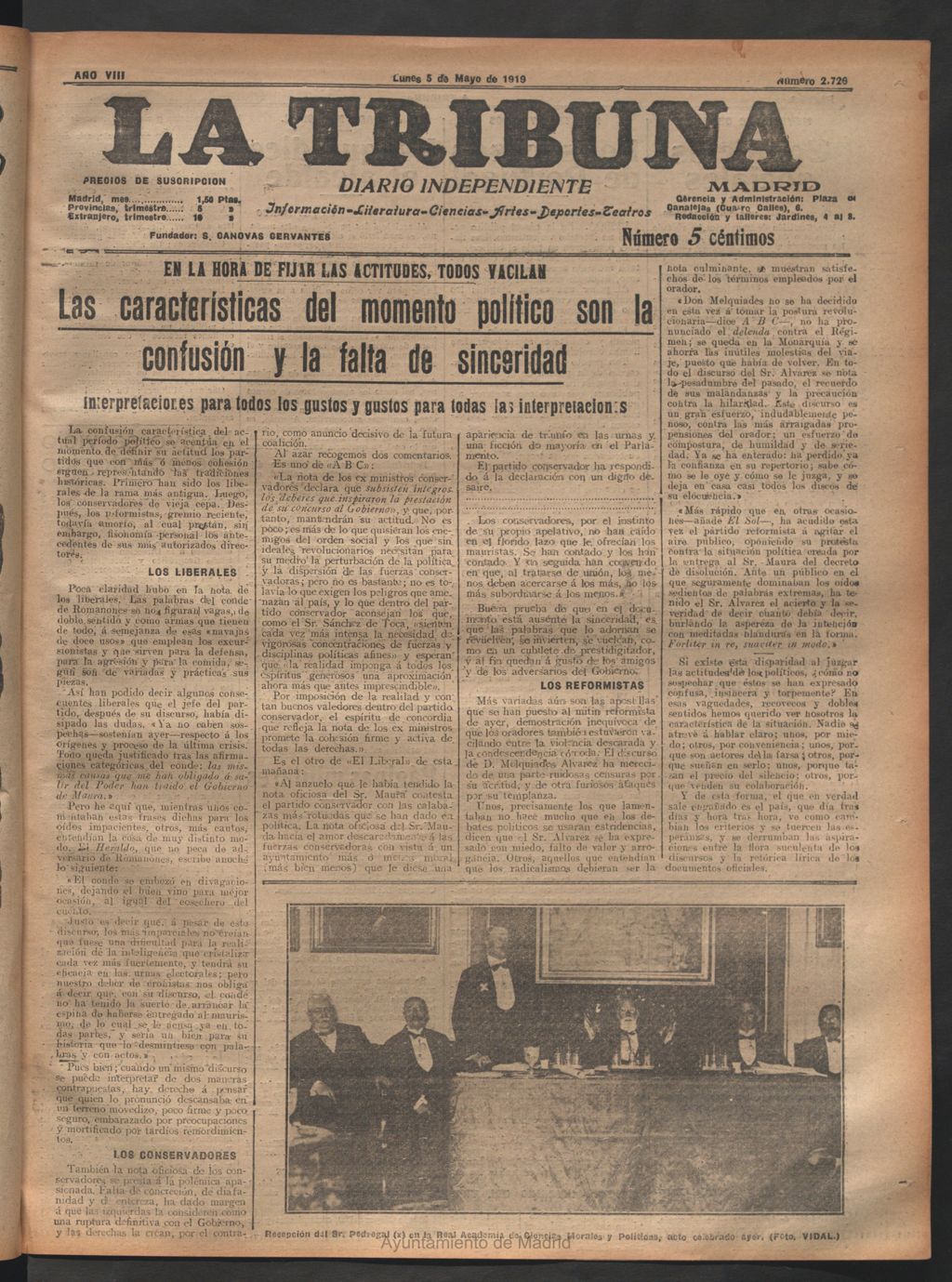 Miniatura de La Tribuna del 5 de mayo de 1919