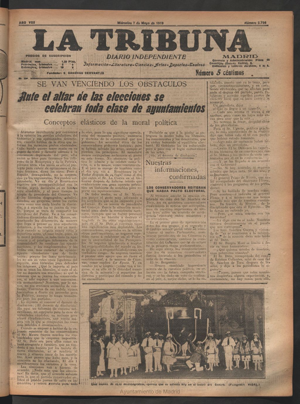 Miniatura de La Tribuna del 7 de mayo de 1919