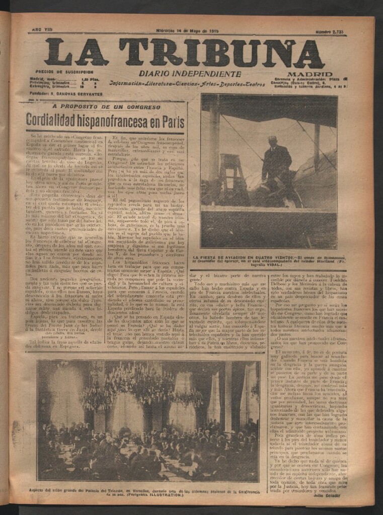 Miniatura de La Tribuna del 14 de mayo de 1919