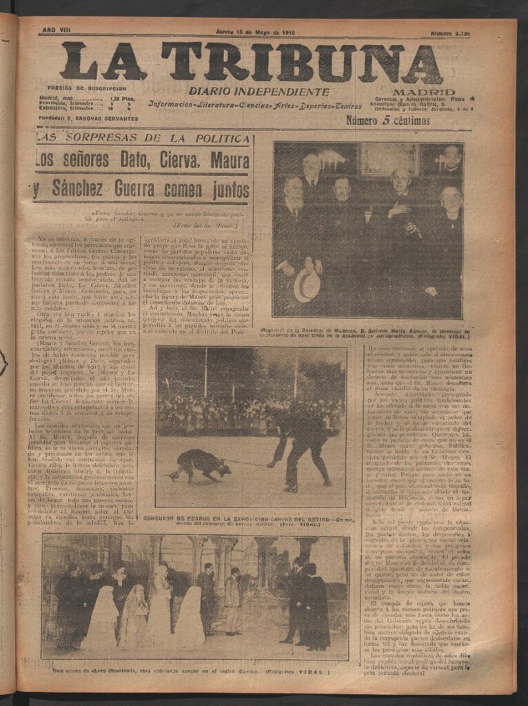 Miniatura de La Tribuna del 15 de mayo de 1919