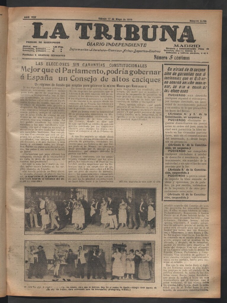 Miniatura de La Tribuna del 17 de mayo de 1919