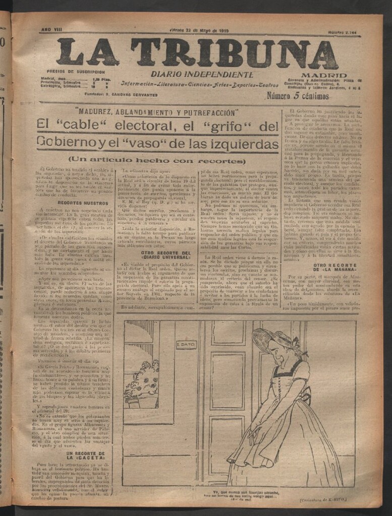 Miniatura de La Tribuna del 23 de mayo de 1919