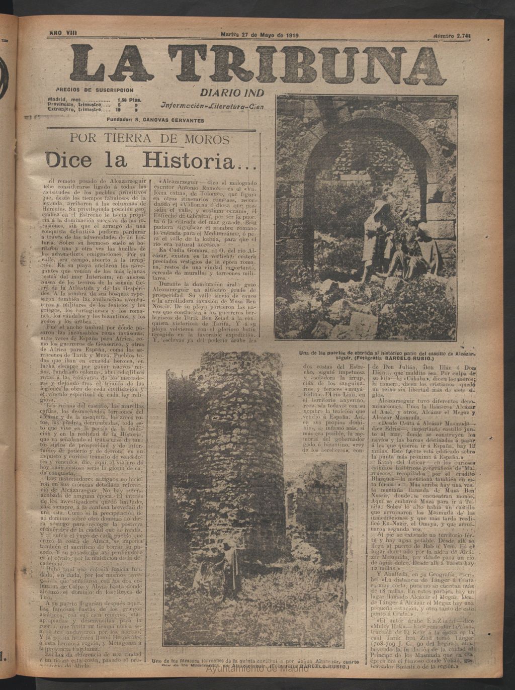Miniatura de La Tribuna del 27 de mayo de 1919