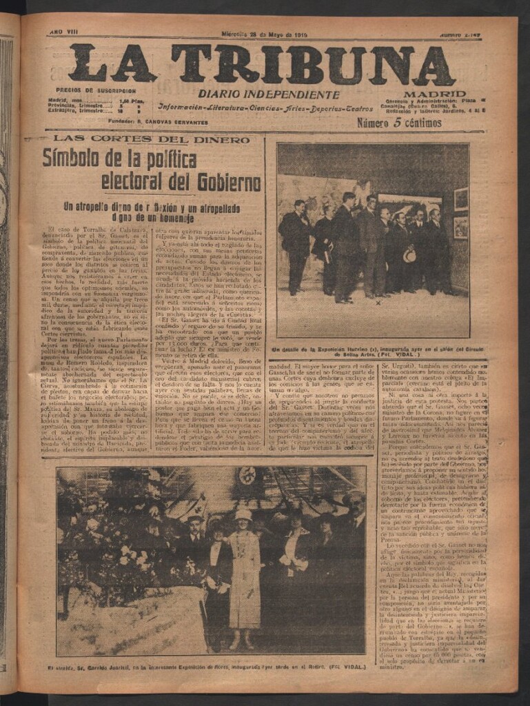 Miniatura de La Tribuna del 28 de mayo de 1919