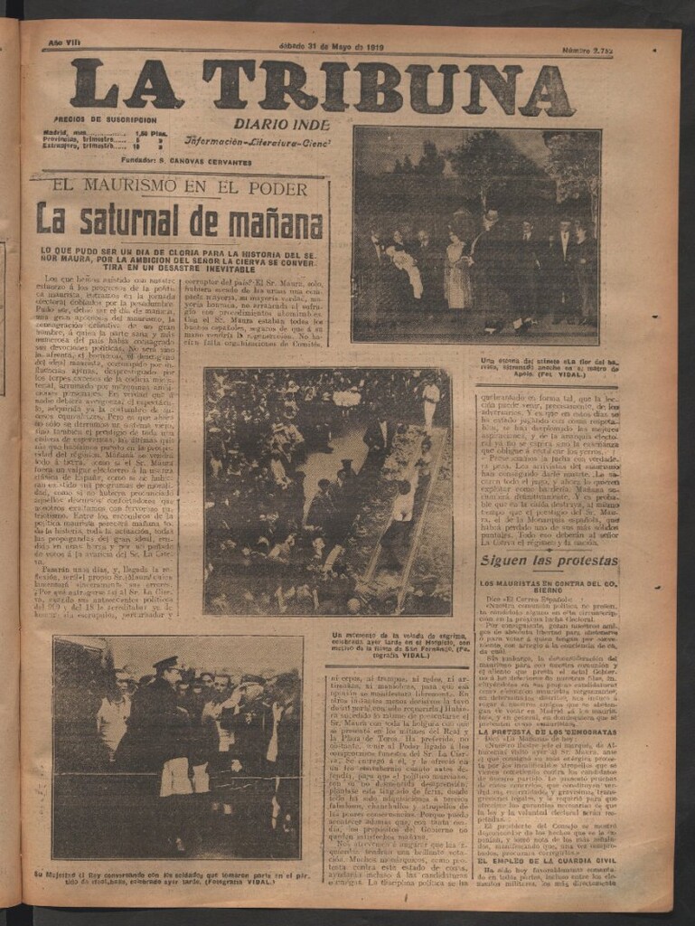 Miniatura de La Tribuna del 31 de mayo de 1919