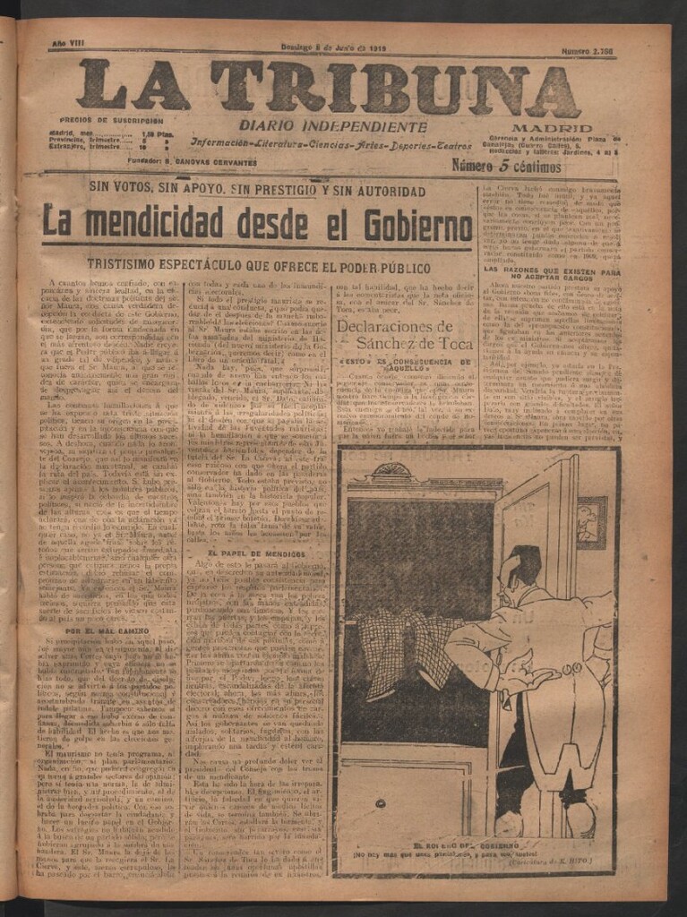 Miniatura de La Tribuna del 8 de junio de 1919