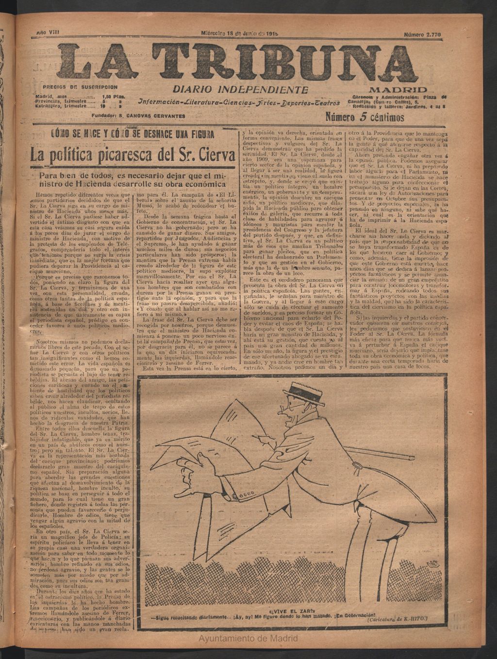 Miniatura de La Tribuna del 18 de junio de 1919