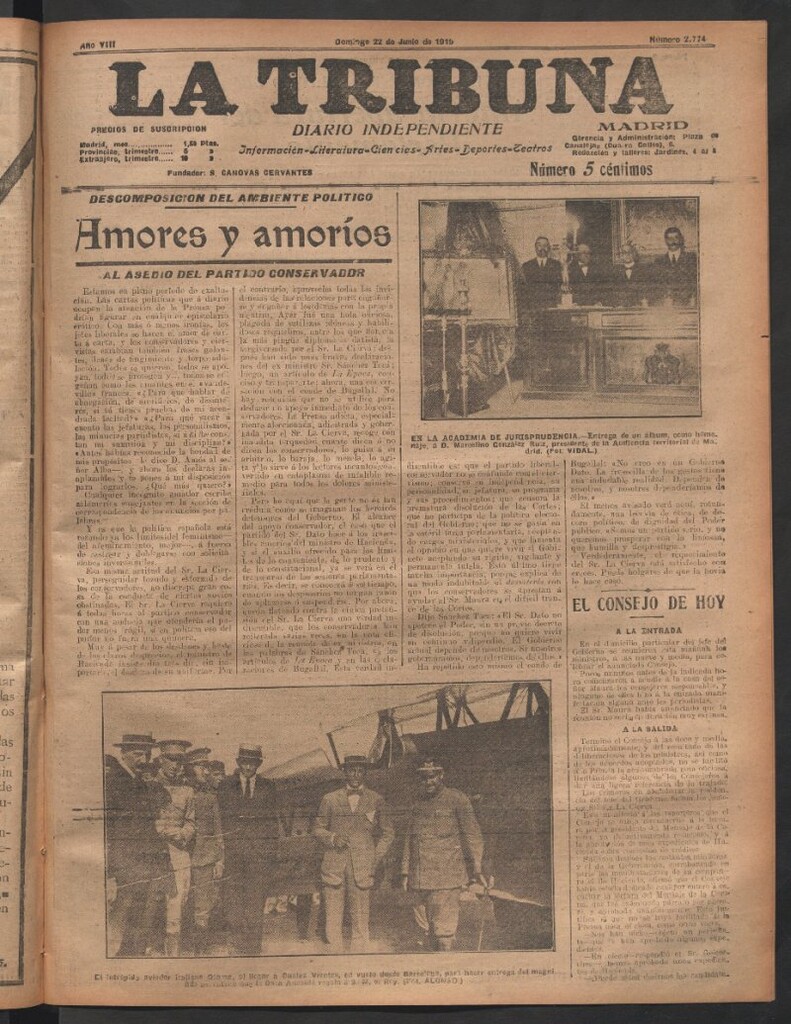 Miniatura de La Tribuna del 22 de junio de 1919