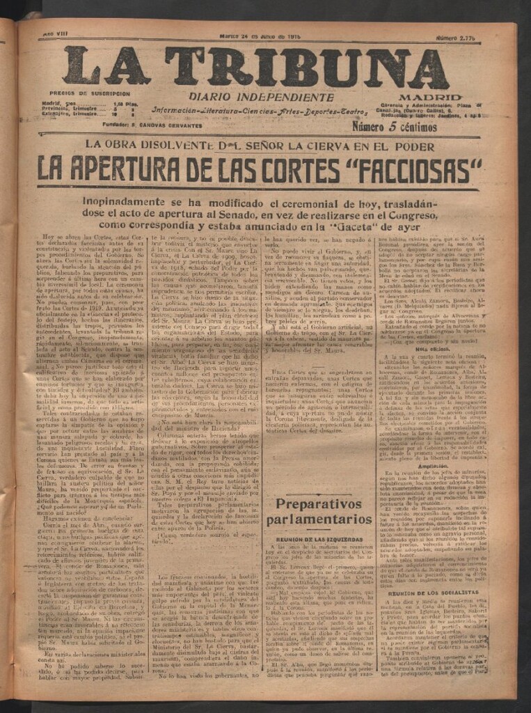 Miniatura de La Tribuna del 24 de junio de 1919